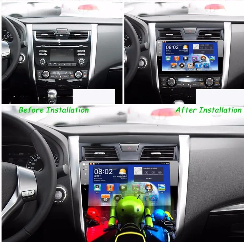 Top 10.2" Car Multimedia Stereo DVD GPS Navigation Radio Audio Sat Nav Head Unit for Nissan Teana 2013 2014 2015 4