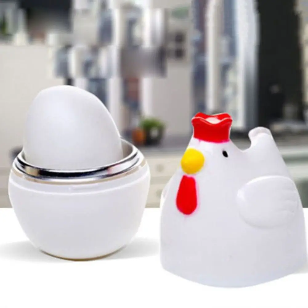 Home Kitchen Cooking Tool Egg Cooker Chicken Shaped Egg Boiler Microwave Eggs Steamer Appliance Utensil Nontoxic egg cooker egg boiler mold cup silicone egg poacher egg poacher