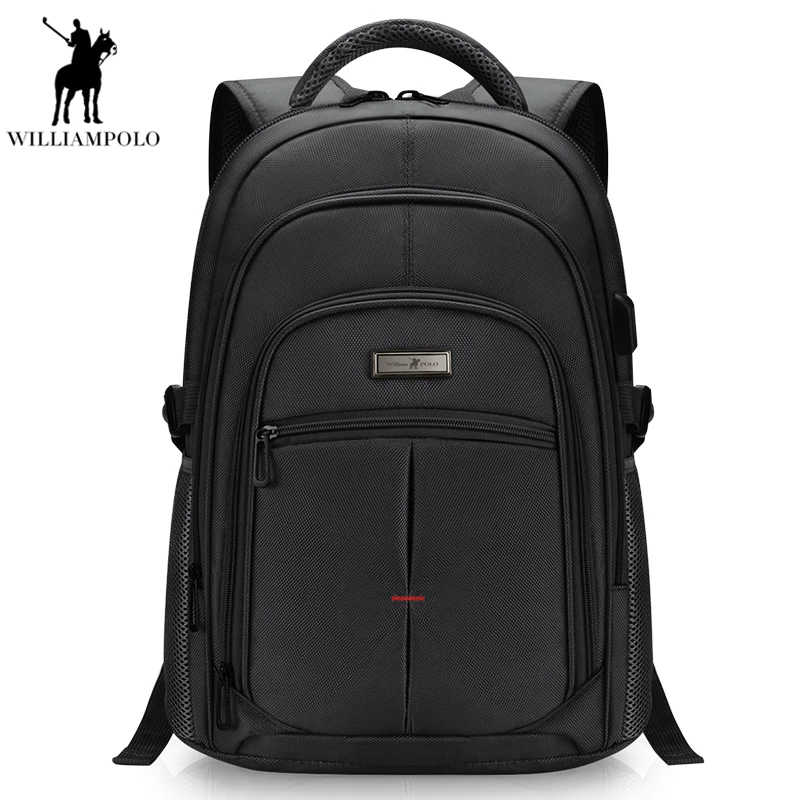 

Williampolo Brand Multifunction USB charging Men 15inch Laptop Backpacks For Teenager Fashion Male Travel backpack 187111