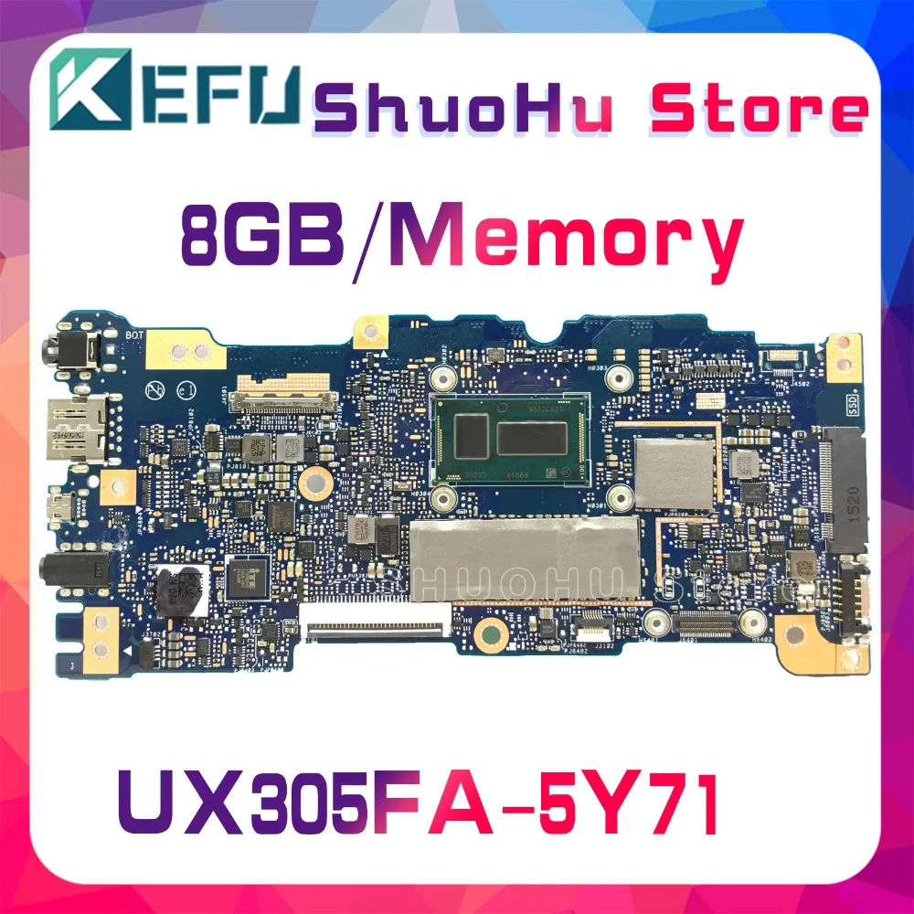 

KEFU For ASUS UX305FA UX305F UX305 5y71 CPU 8GB/Memory laptop motherboard tested 100% work original mainboard