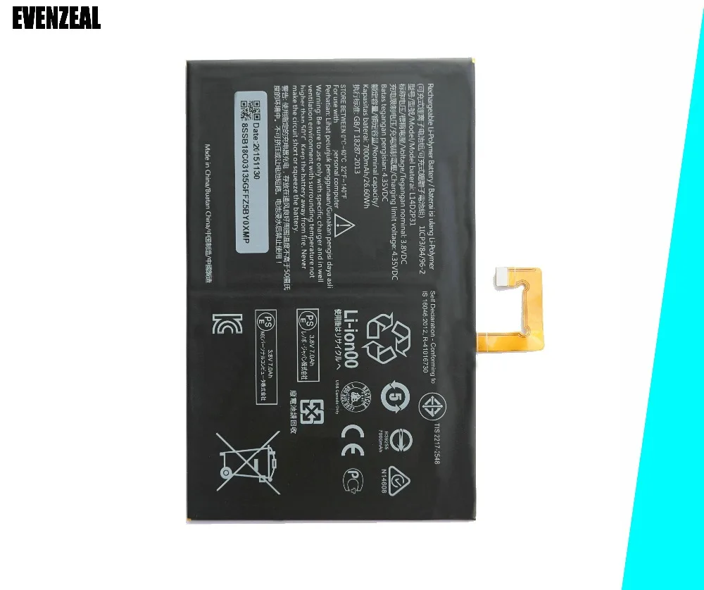 EVENZEAL 1 шт. литий полимерный аккумулятор для Lenovo Tab2 Tab 2 A7600 F A10 70F 70L L14D2P31 сменные