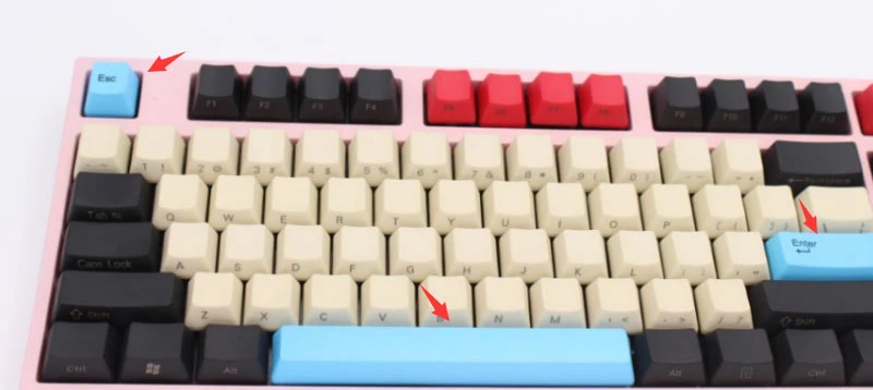 IDOBAO Pbt Oem Keycaps лазерная резьба Передняя печать пробел Механическая игровая клавиатура Пользовательская Настройка Teclado Gamer - Цвет: Light blue