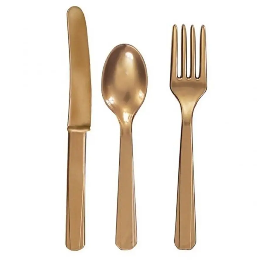 

15 Pc Many people use Plastic Birthday Party Assorted Fork Disposable Tableware Set wholesale drop shipping wu11