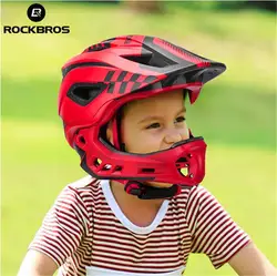 ROCKBROS полный Крытая детский шлем баланс велосипед для детский шлем мотоциклетные Велоспорт Мотокросс 2 в 1 Спорт Детская безопасность шлемы