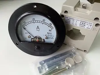 

1 Set AC50A Round Analog AMP Panel Meter 62T2 65C5 + Current trensformer 50/5