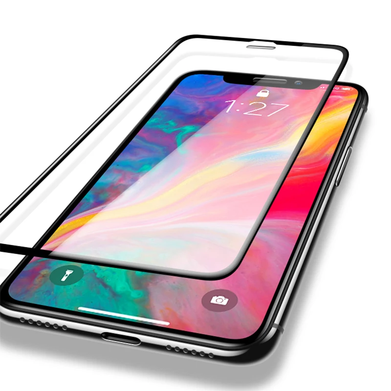 EKDME 2.5D полное покрытие закаленное стекло для iPhone XR XS Max X 5 5S SE 6 S 7 8 Plus защита экрана