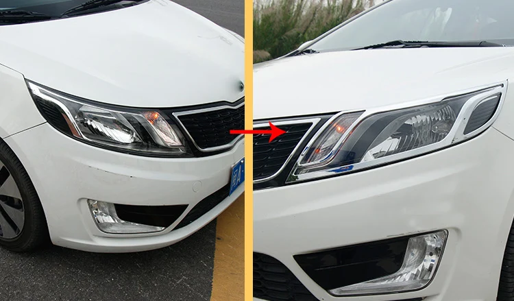 Для Kia K2 2011- салон хэтчбек фар капюшон фонарь декоративная рамка отделкой