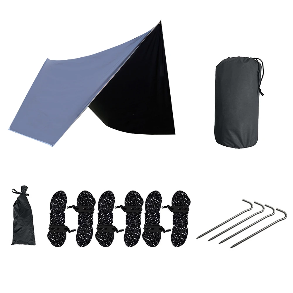 في الهواء الطلق خفيفة قماش القنب التخييم بقاء المأوى الشمس الظل المظلة الفضة طلاء العريشة للماء خيمة للشاطئ