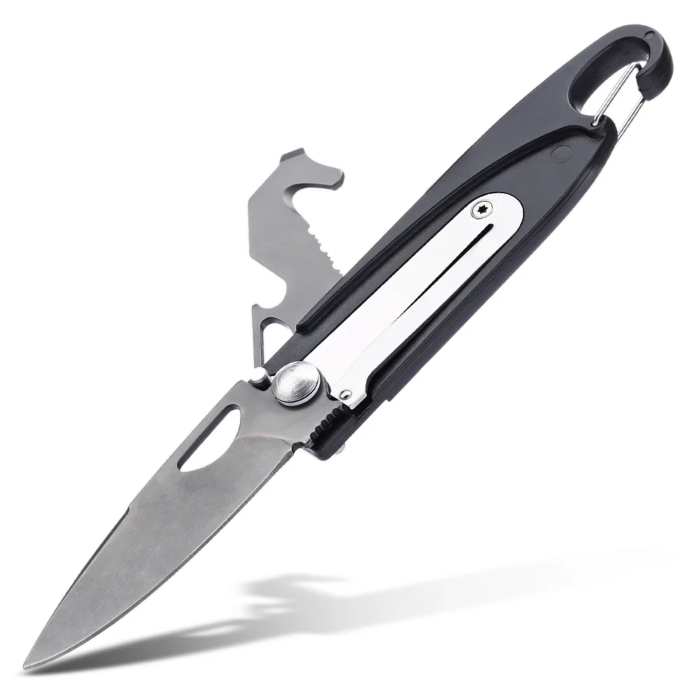 

Multifunctional Outdoor Explosive Bottle Opening Screw Sawtooth Key Button Sharp Knife