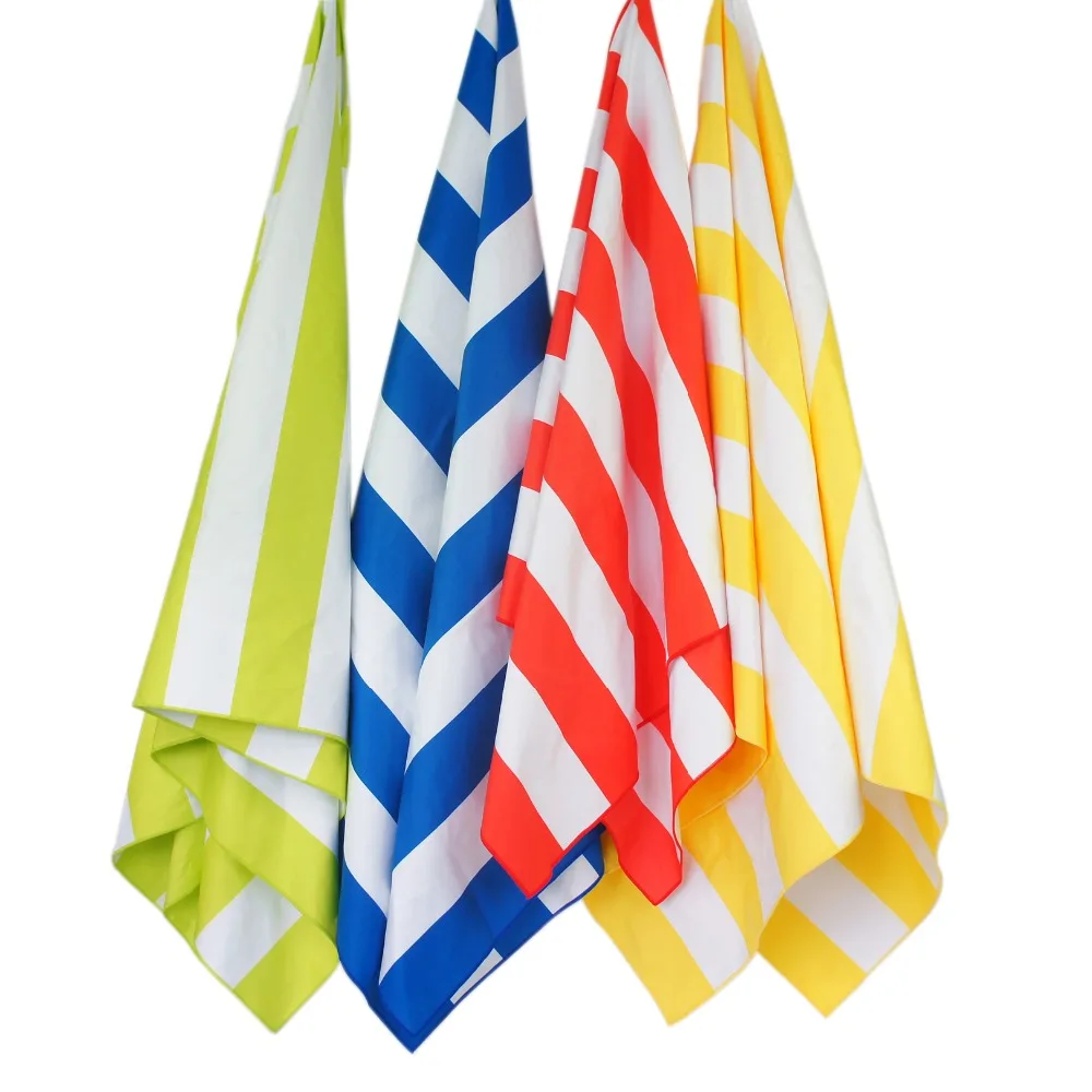 Полосатое полотенце из микрофибры Пляжные быстросохнущие полотенца путешествия