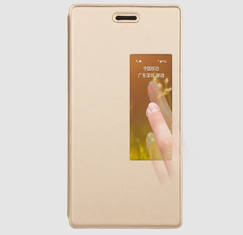 

Business Case For Huawei Ascend P7 Case PU Leather Flip Cover Window View Phone Case Ascend P7 ShockProof Back Cover Case