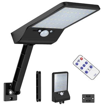 

48 LED Solar Light PIR Motion Sensor Ip65 Waterproof Outdoor Garden Wall Gear lock remote controller rotate night light