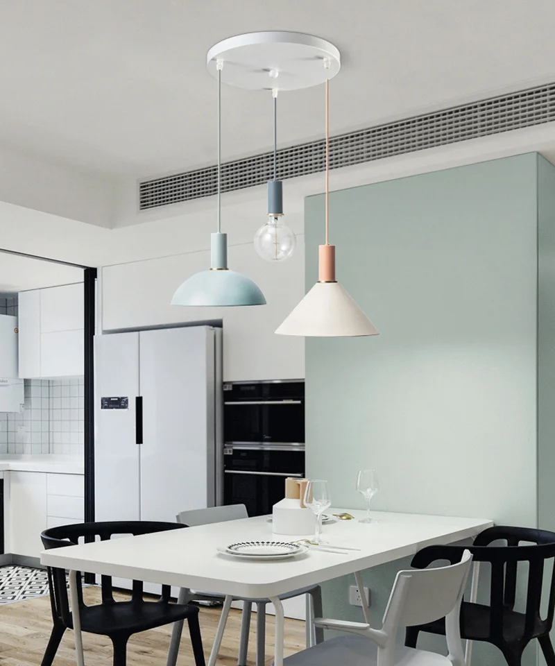 Nordic Simple DIY Combination Bar Pendant Lights Restaurant Hanging Lamp Modern Art Pendant Lamp For Bedroom Living Room (5)