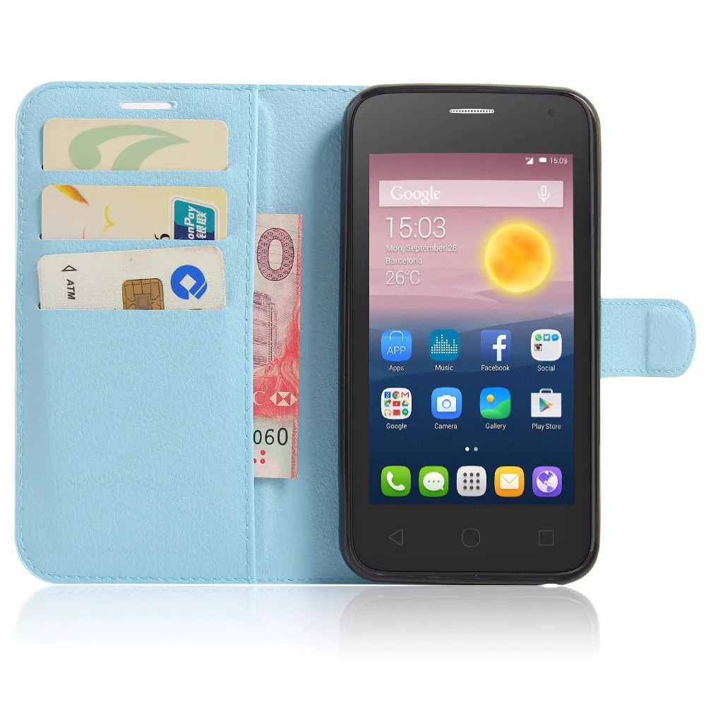 Luxury PU Leather Cover Case For Alcatel One Touch Pixi 4 5.0 OT 5010 5010D Case Flip Protective Phone Back Cover Bag Skin (20)
