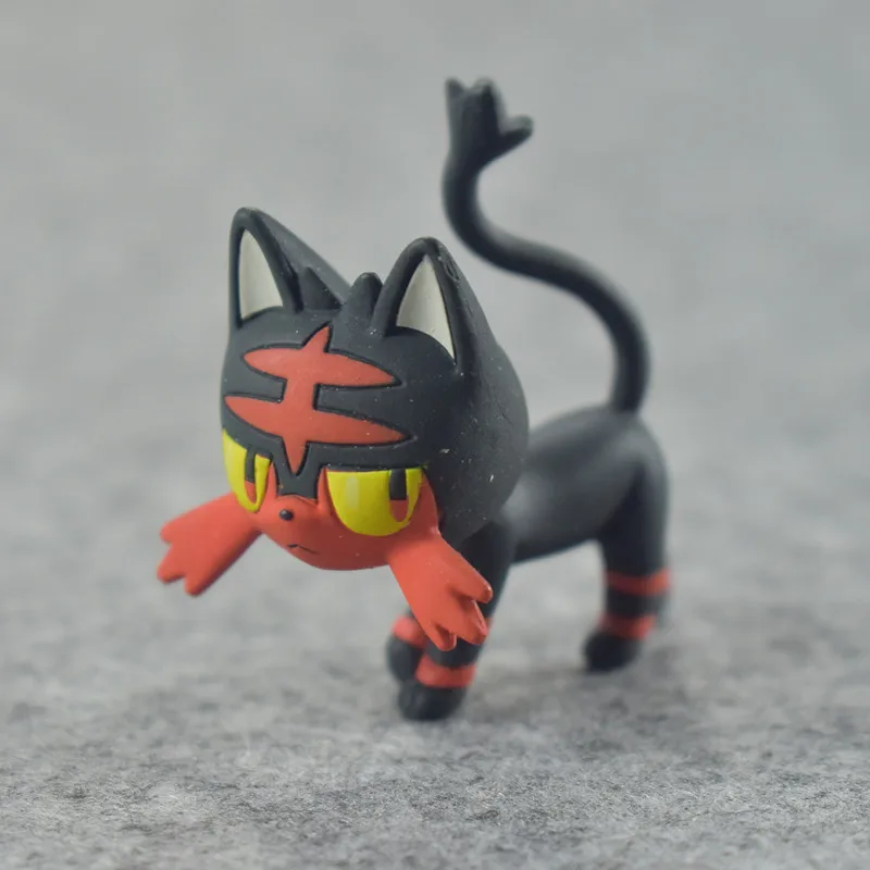 Экшн фигурки TAKARA TOMY 5 шт./компл. Японские Аниме Rowlet Popplio и Litten Tapu Koko модель игрушки