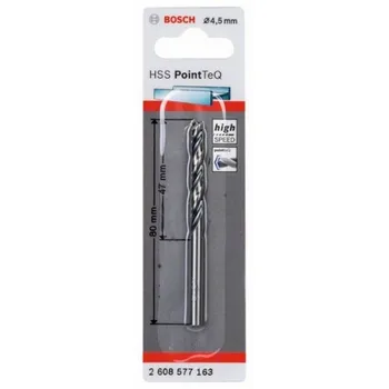 

BOSCH 2608577163 Drill for metal HSS PointTeQ DIN338 4,5x47x80