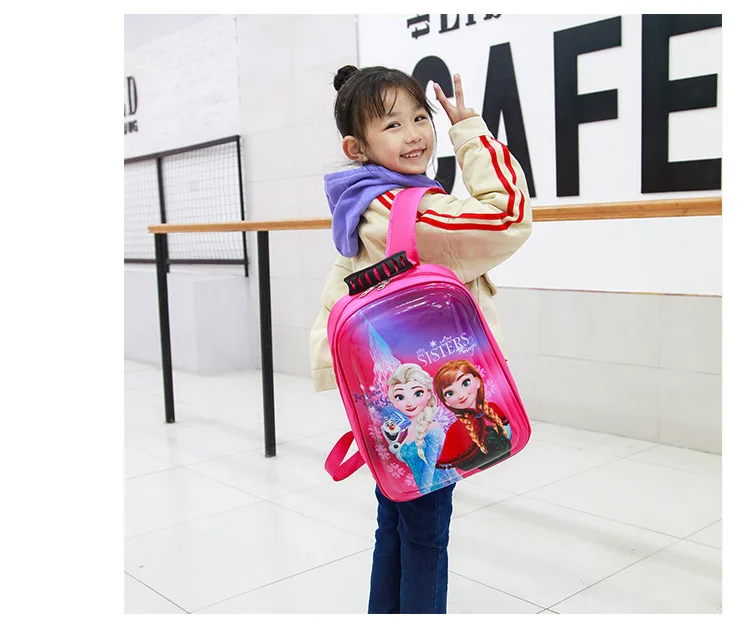 Disney Мультфильм Принцесса Замороженные Детская сумка для школы и детского сада мальчиков и девочек Милая Детская сумка оболочки София анимированный рюкзак