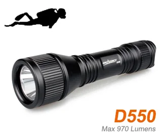 

ORCATORCH D550 Led Dive Light CREE XML2 LED 970lm Scuba Diving Light LED Backup Light LED Submarine Flashlight 150M Underwater