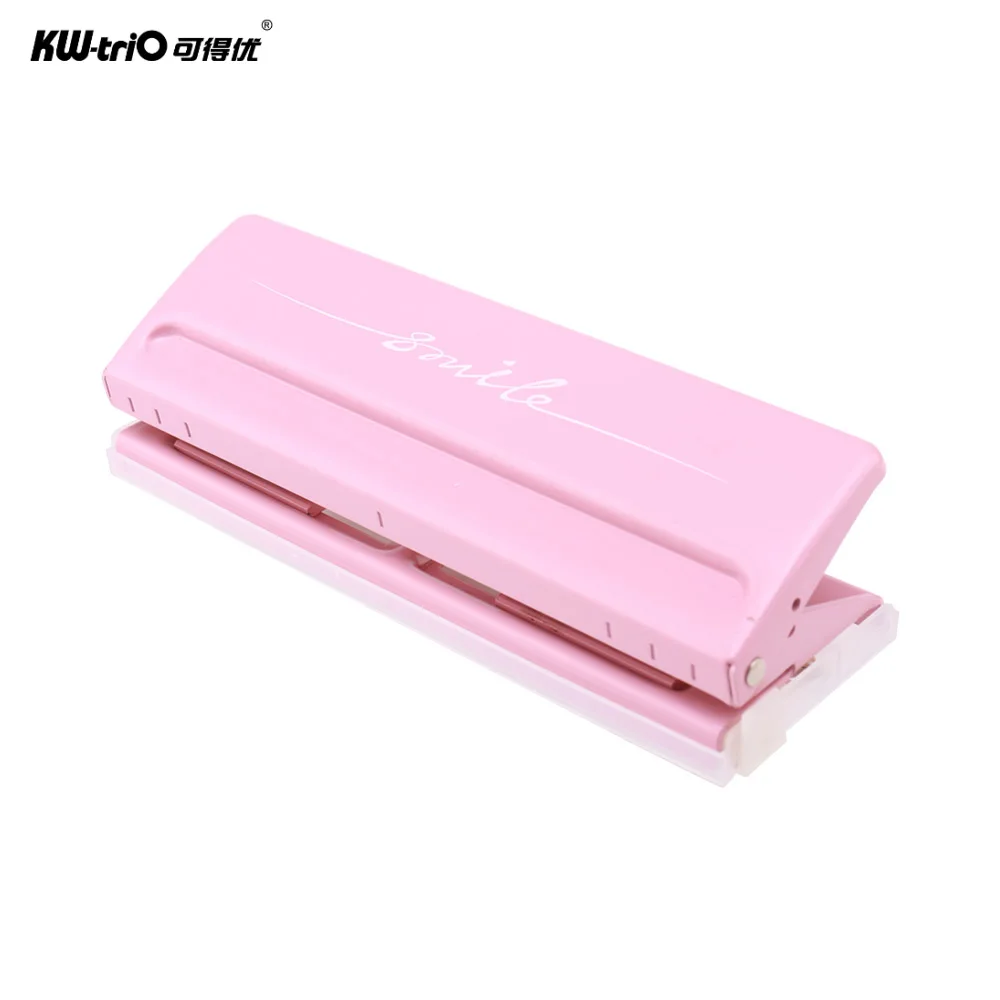 

Adjustable 6-Hole Desktop Punch Puncher for A4 A5 A6 B7 Dairy Planner Organizer Six Ring Binder with 6 Sheet Capacity