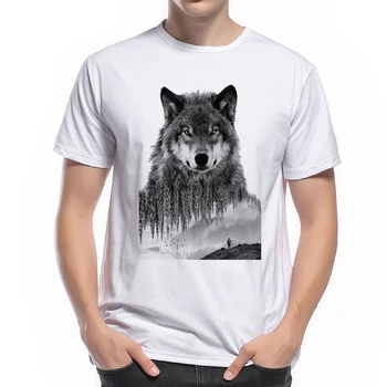 

2020 Newest Harajuku Wolf 3D Print Cool T-shirt Men Casual Men's O neck Short Sleeve boy Tops Tee DropShip L23-16