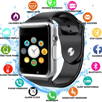 

A1 fashion men and women smart watch sync notification device support SIM / TF card Bluetooth Smartwatch PK Q18 DZ09