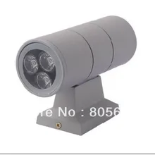 Хорошее качество вверх и вниз светодиодный настенный светильник Открытый/epistar 110lm/6 Вт настенный светильник напольный IP65