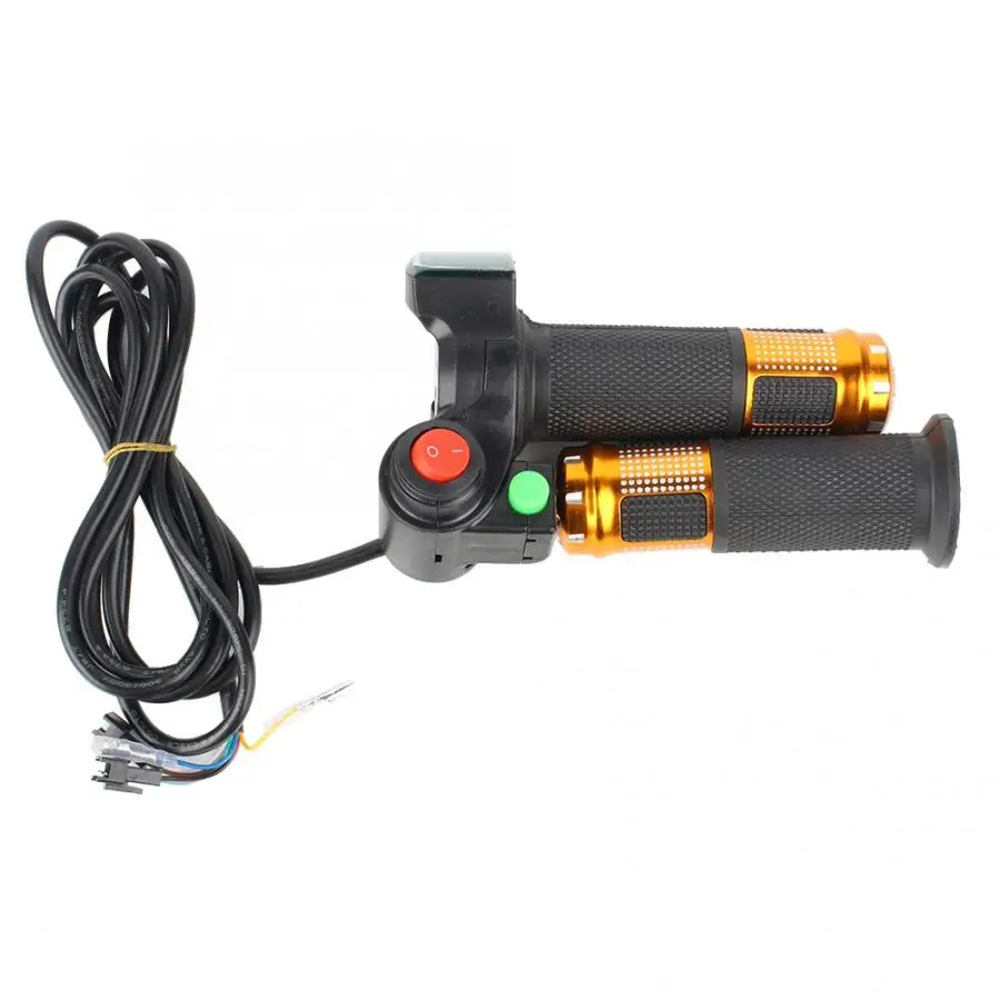 

Electric Bicycle Twist Throttle Grips With LED Digital Display Screen Handle Electric Bike Cruise Turn