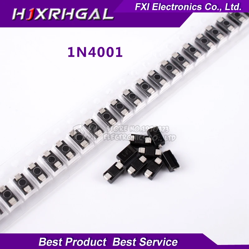 100PCS IN4001 SMA M1 DIODE 1N4001 SMD 1A 50V Rectifier Diode New ...