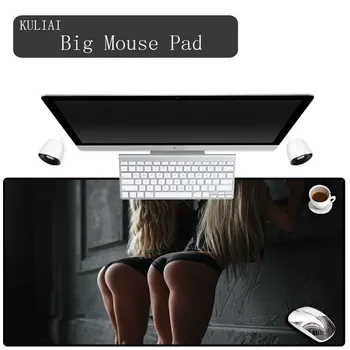 

XGZ Blonde Girl Sexy Photo MousePad Black Background Cool Rubber Slip Multi Size Optional Decorate Your Desktop Pad Mouse Mat