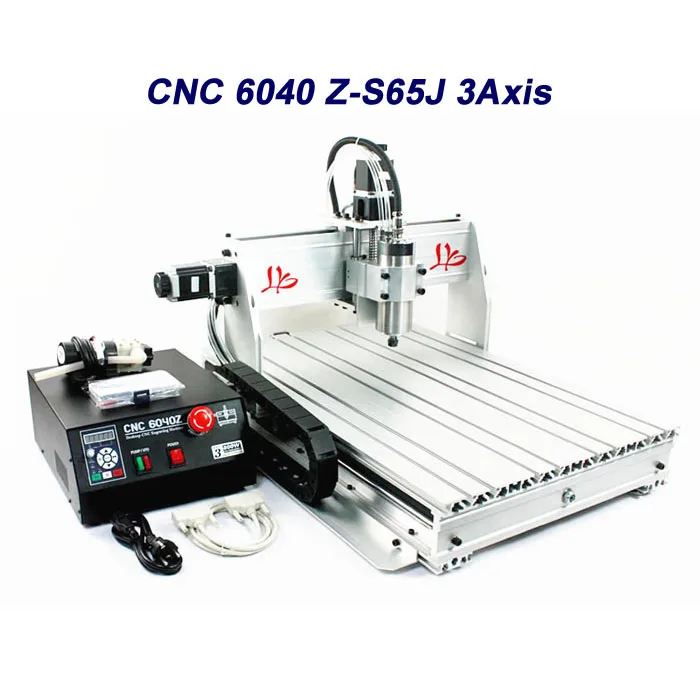 CNC Router 6040Z S65J ball screws 0.8KW water cooling spindle cutting