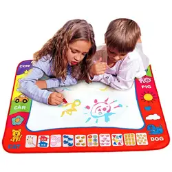 80x60 см для маленьких детей добавить воду с волшебной стило перьевое картина воды игровой рисовальный коврик в Рисование доска для игрушек