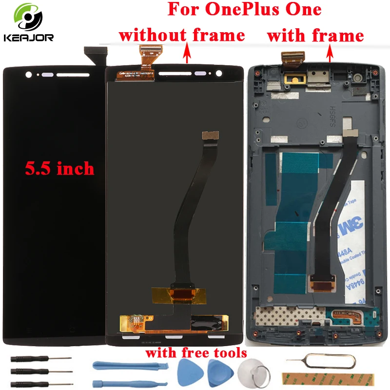 

Display for OnePlus One LCD Display+Touch Screen+Frame FHD Glass Panel Digitizer Accessories replacement For One Plus One 5.5''