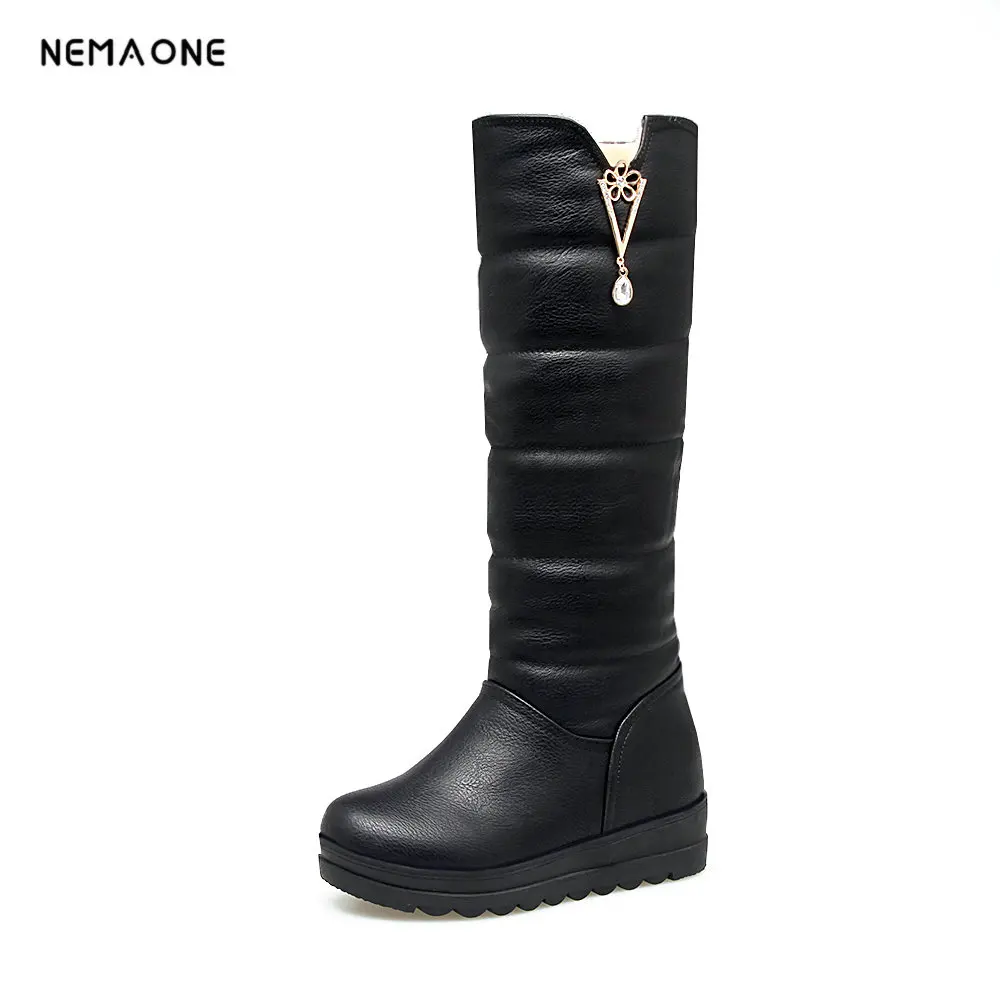 

NEMAONE New arrival Russia keep warm snow boots fashion platform fur knee boots warm winter boots for women shoes