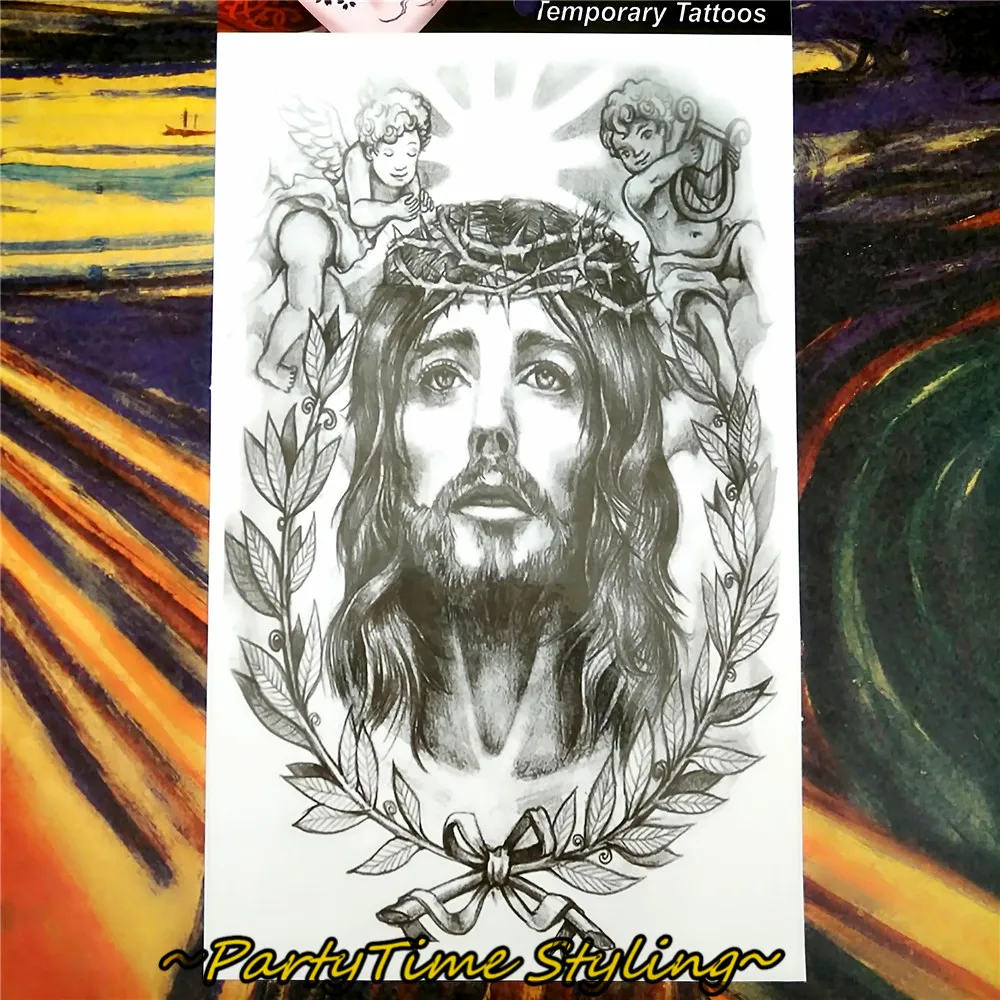 popular jesus tattoo buy cheap jesus tattoo lots from popular jesus tattoo buy cheap jesus tattoo lots from