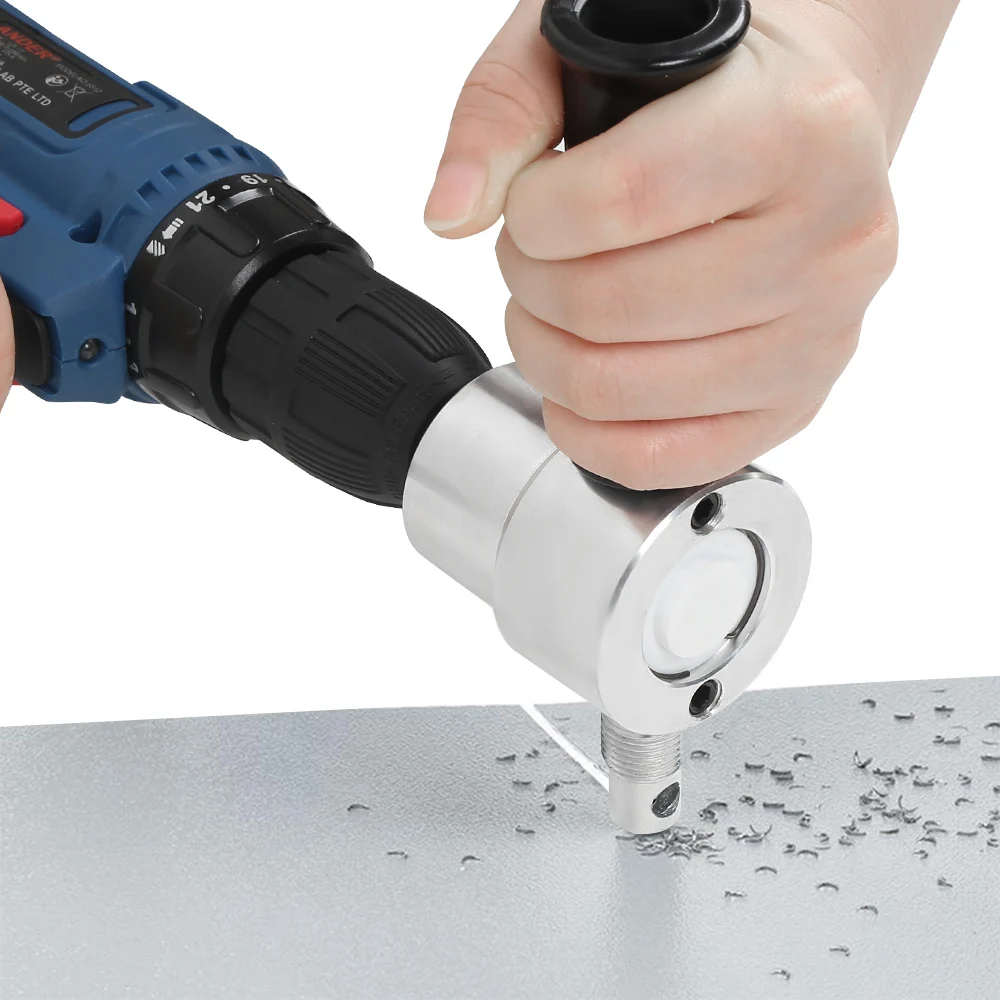 

New Nibble Metal Cutting Double Head Sheet Nibbler Saw Cutter Tool Drill Attachment Free Cutting Tool Nibbler Sheet Metal Cut
