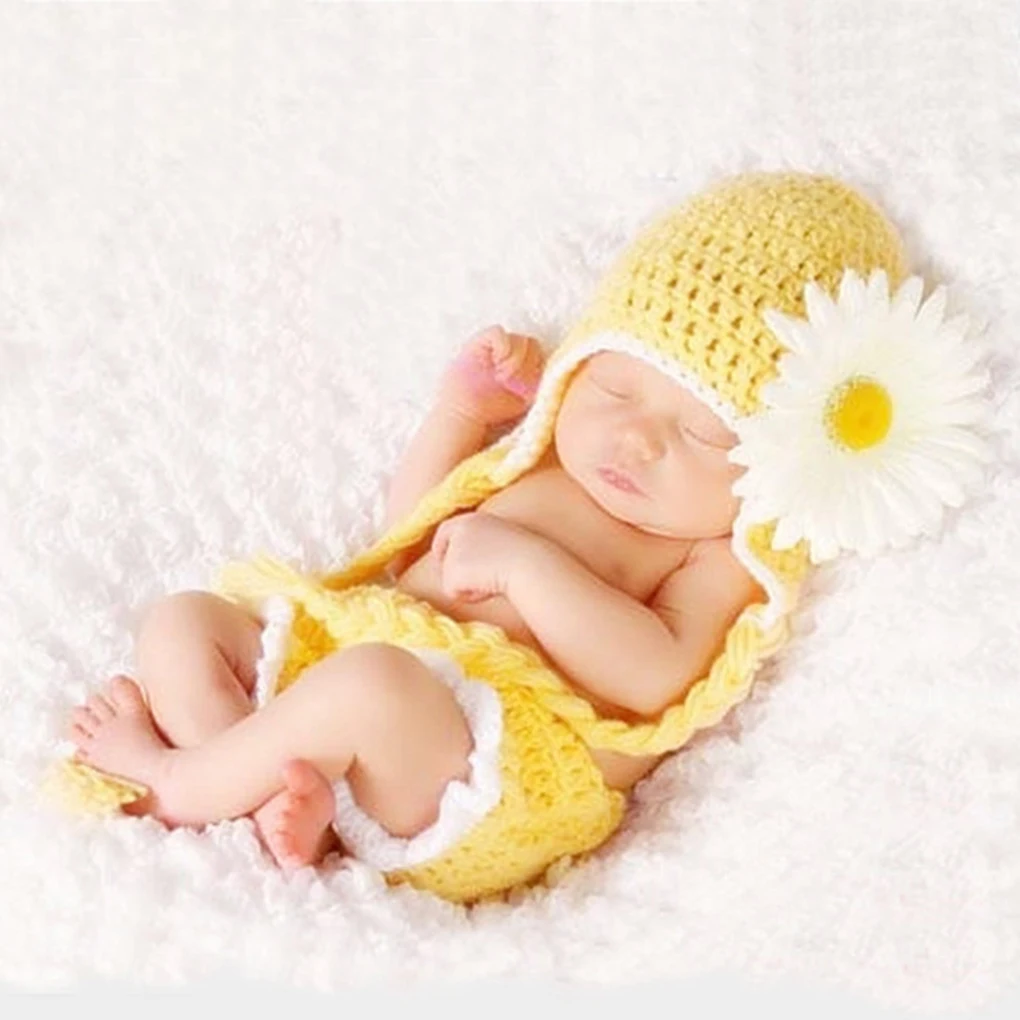 Милый вязаный костюм для новорожденных наряды для фотосессии детская шапка для фотосессии милый наряд для новорожденных девочек от 0 до 12 месяцев - Цвет: 8