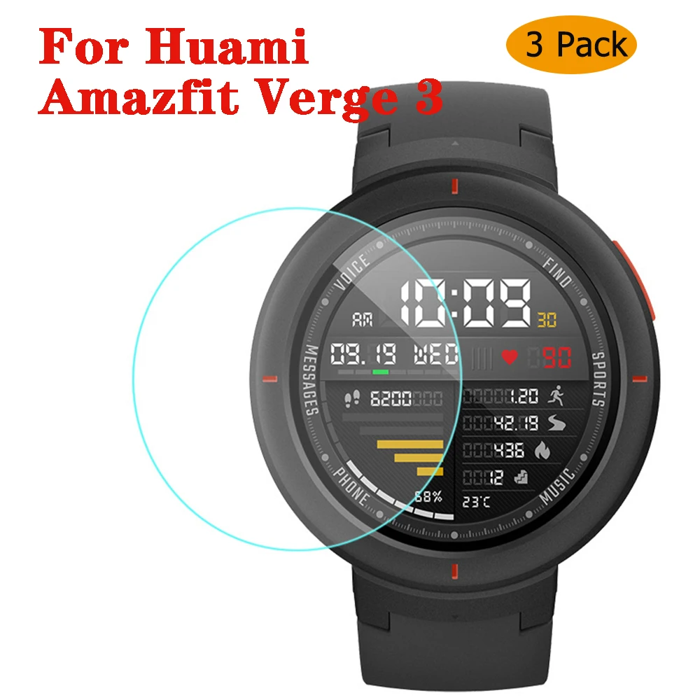 3 шт. для Xiaomi Huami Amazfit Verge Закаленное стекло full Screen HD защитная пленка защиты от