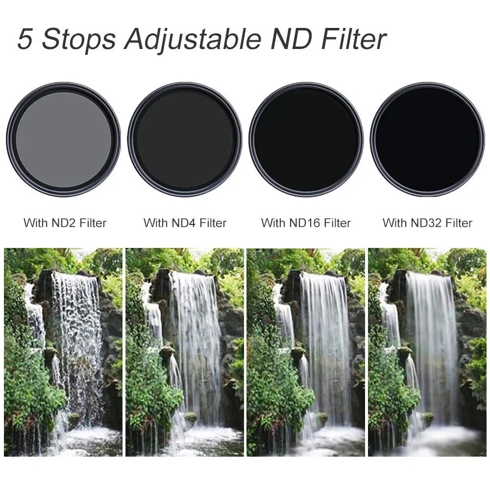 K&F Concept ND2-32 Fader ND Filter 52mm 62mm