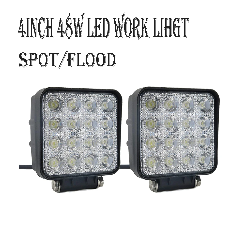 4inch/10cm led spot flood light offroad 12v 24V 48W led work lights car