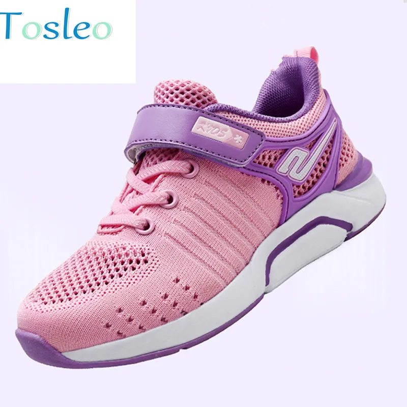 

Children Shoes Girl Causal Shoes Spring Autumn Kids Flats 28-38 Airing Hole Hook and Loop Shoes