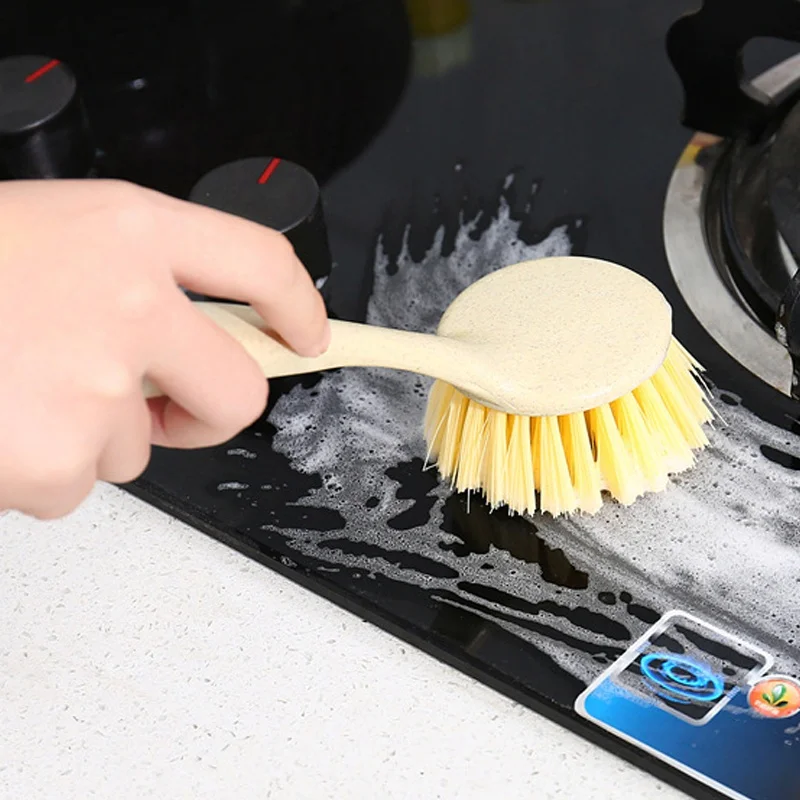 Kitchen Cleaning Brushes Long Handle Wash Pot Dish Washing Brush Can Be