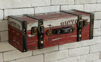 Винтажный PU чемодан кожаный чемодан картина ktv декоративный Рисунок для бара украшение стены - Цвет: M 2