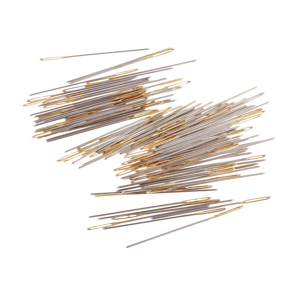 100 Pieces Large Eye Needles Cross Stitch Embroidery Needles DIY Knitting Yarn 24#