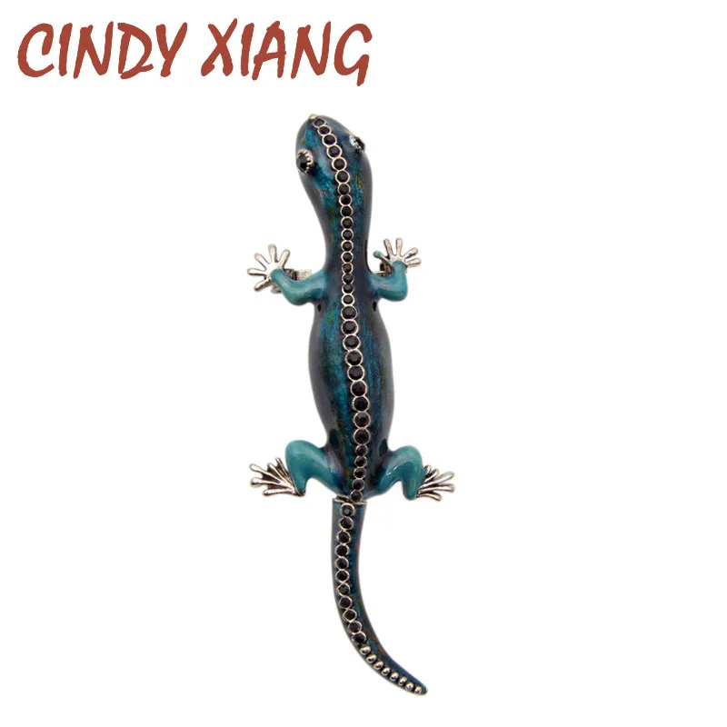 Брошь унисекс &quotЯщерица&quot CINDY XIANG интересное украшение с эмалью и стразами