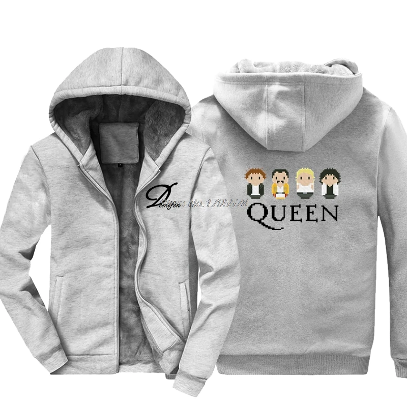 Толстовка Queen Rock Band сохраняющая тепло утепленная забавная с героями мультфильмов