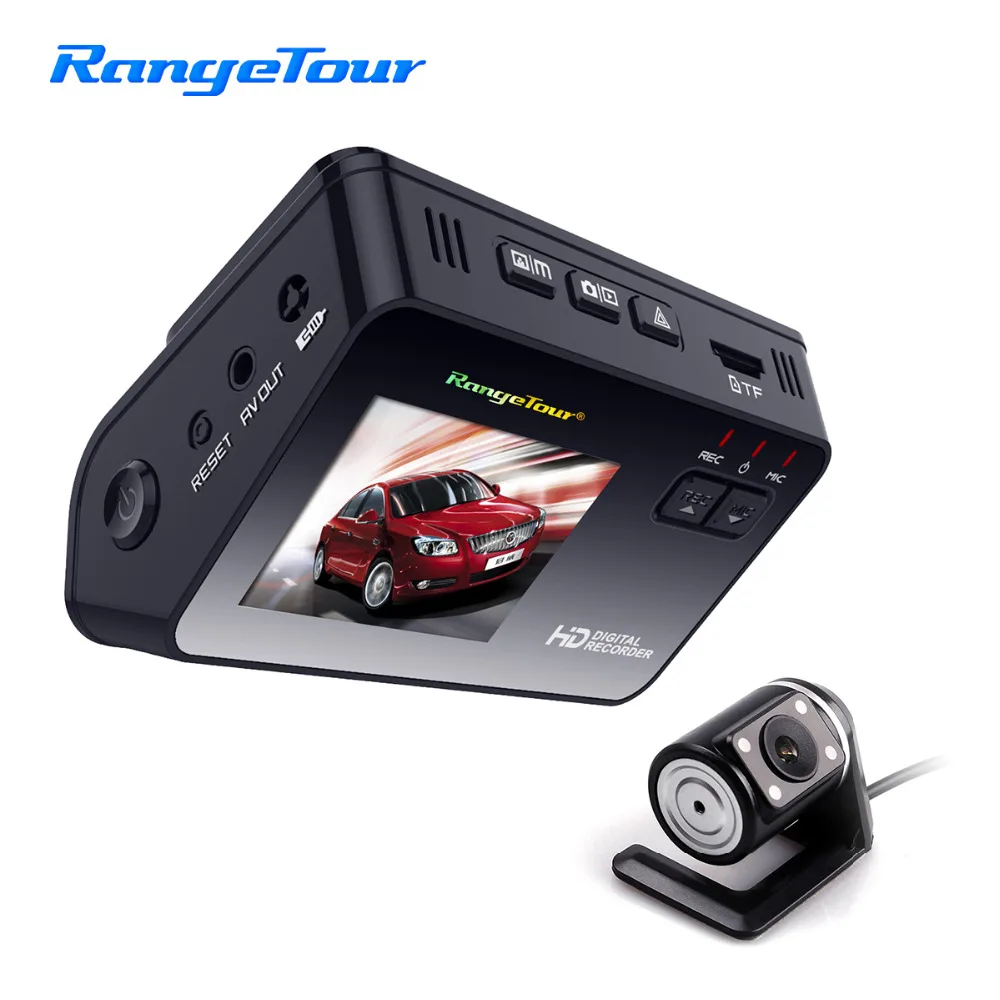 

Car DVR Dashboard Camera B10 Dual Lens Front 1080P and Rear 480P Dash Cam Driving Video Recorder G-Sensor Motion Detection