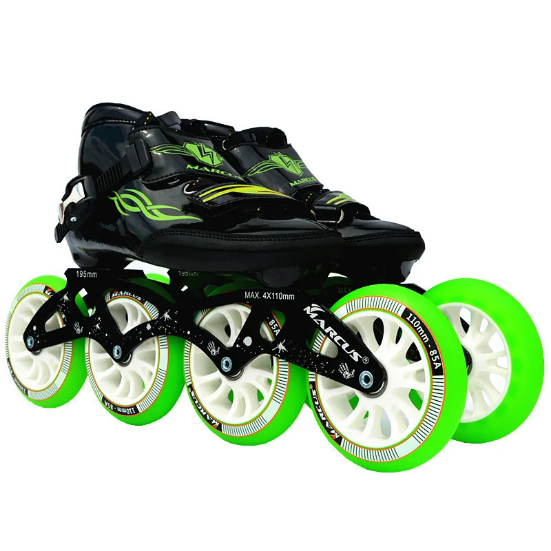 يستحق! الكربون الألياف الفيبرجلاس سرعة حذاء تزلج بعجلات الأبيض كيد الكبار المنافسة الشارع سباق أحذية رياضية التدريب Patines