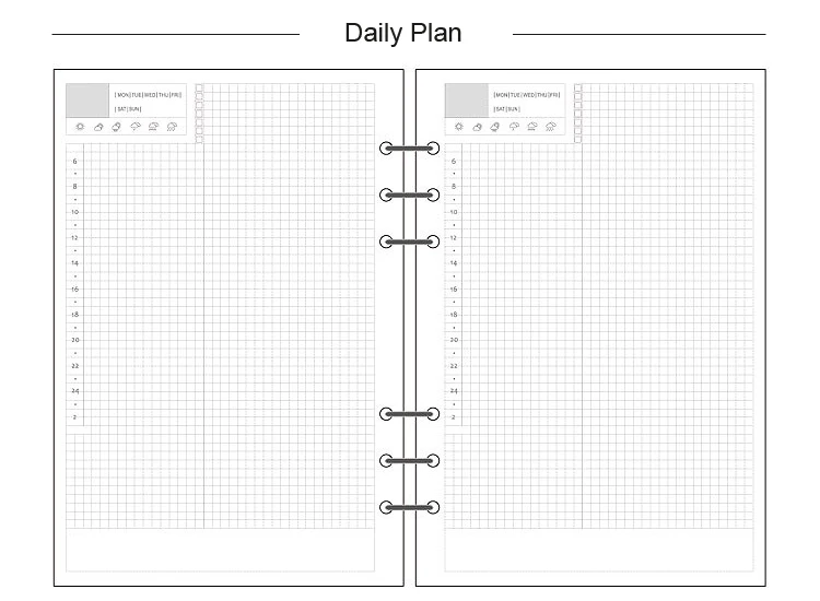 A5 A6 A7 вкладыш Тетрадь пополнения машина для скрепления спиралью внутренняя страница дневник еженедельно ежемесячно планировщик To Do List