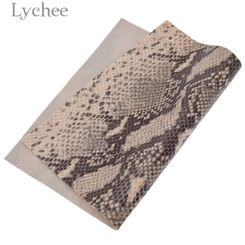 Lychee Life 29x21 см A4 тисненая змеиная ткань PU для сумки одежды Синтетическая кожа ткань Швейные материалы - Цвет: 5