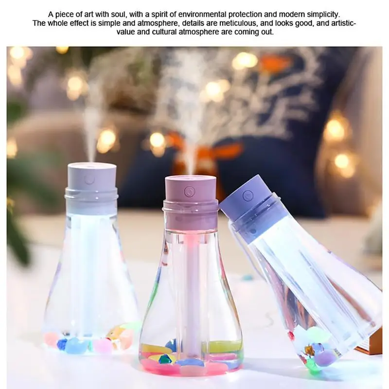 

500ml Cool Mist Humidifier USB Air Humidifier Oil Diffuser Bulb Shape Aroma Aromatherapy Diffuser Air Purifier Freshener